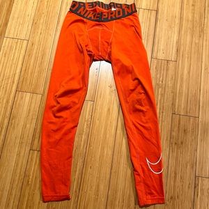 Nike Pro Orange Sport Tights ~ Boys M